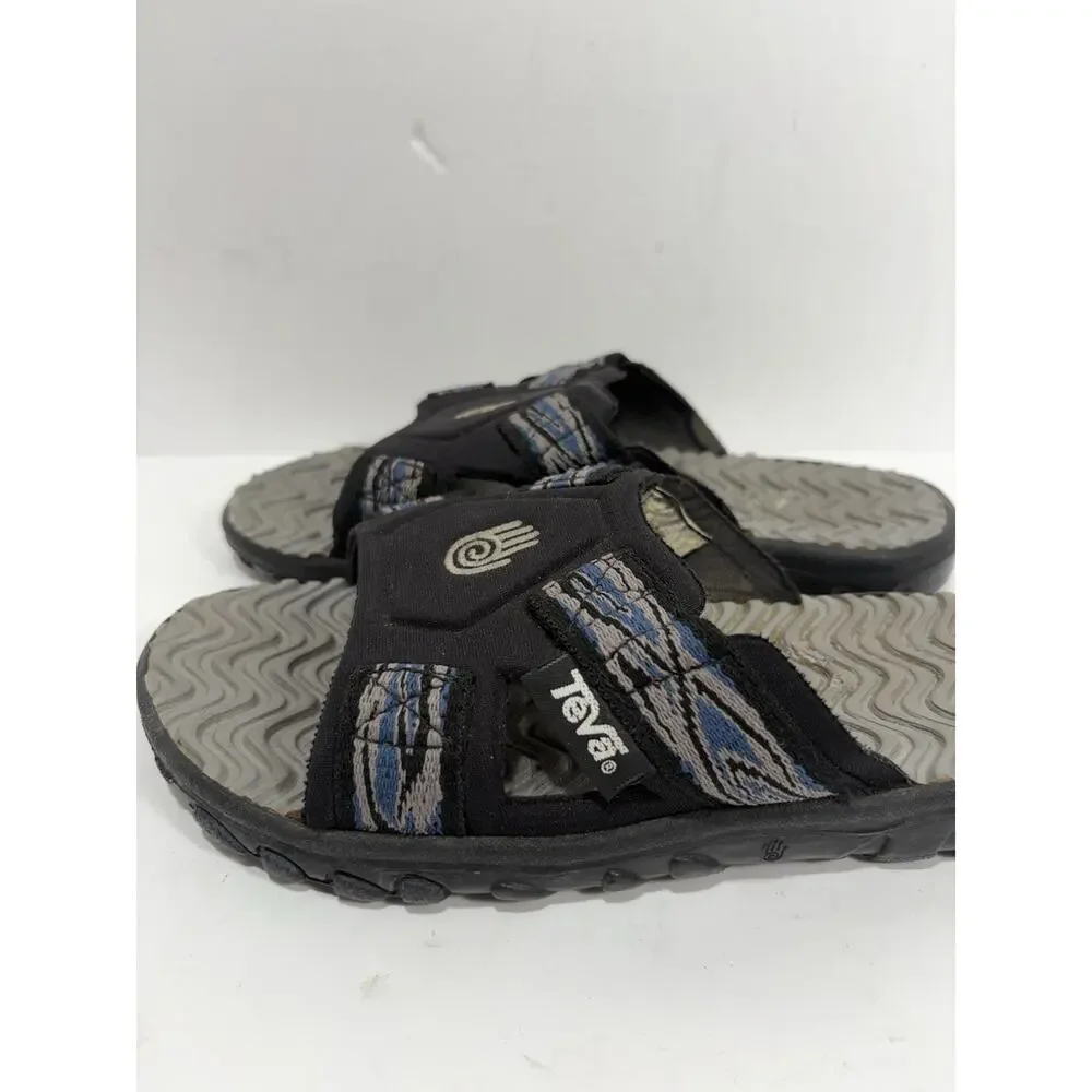 Teva Men's Slide Hiking Sandals Sz 6 Slippers Sandal Black Blue Outdoors‎